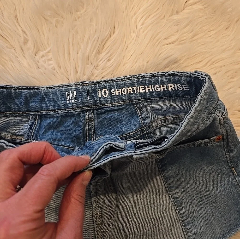 GAP Two-Tone Patchwork Denim Shorts